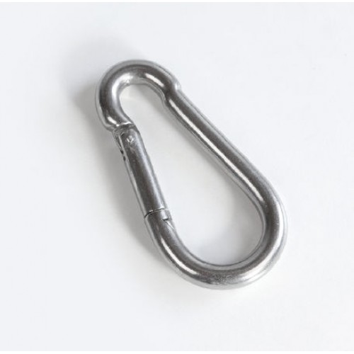 HCB-A01 Moschettone (acciaio inox) con fermo di sicurezza, di serie, apertura ca. 15 mm